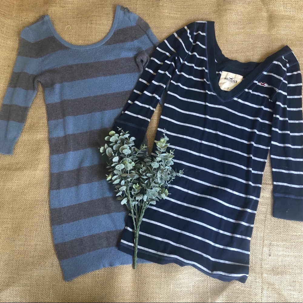 Blue stripes bundle-free people and hollister
